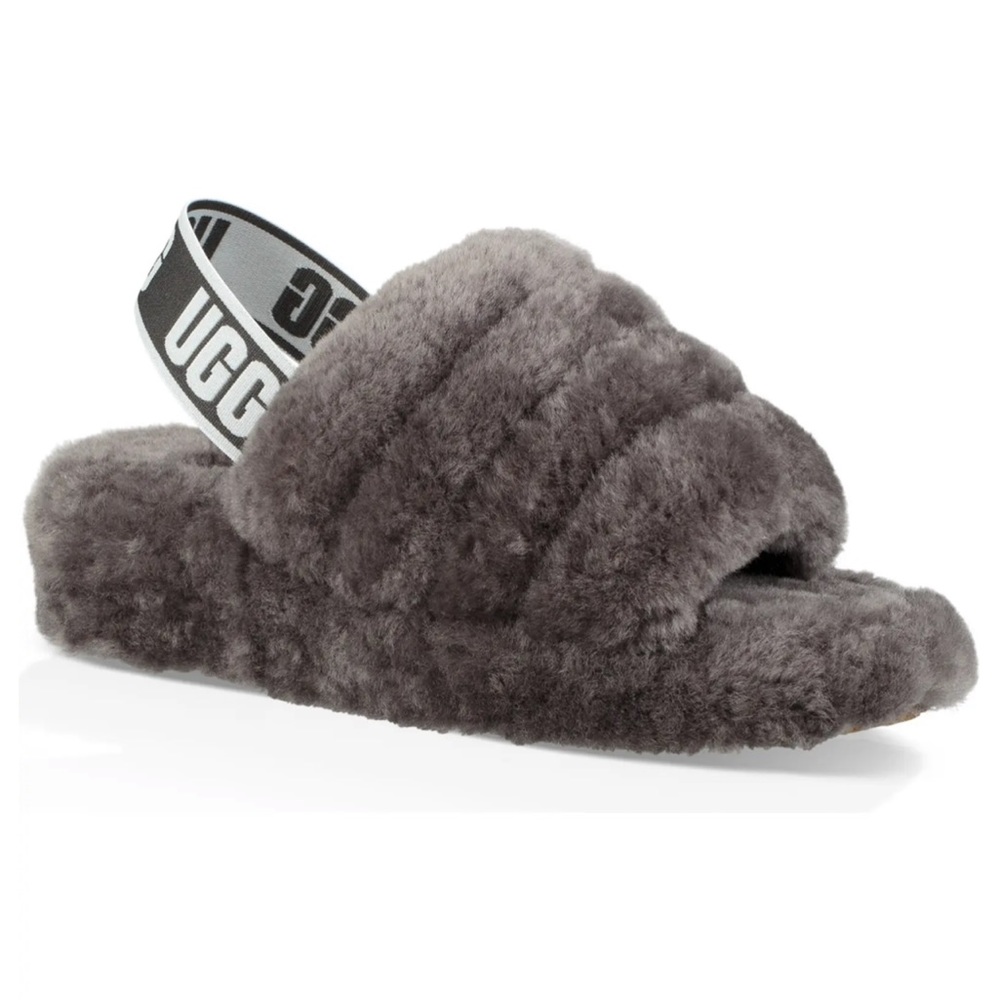 UGG® Fluff Yeah Genuine Shearling Slingback Sandal